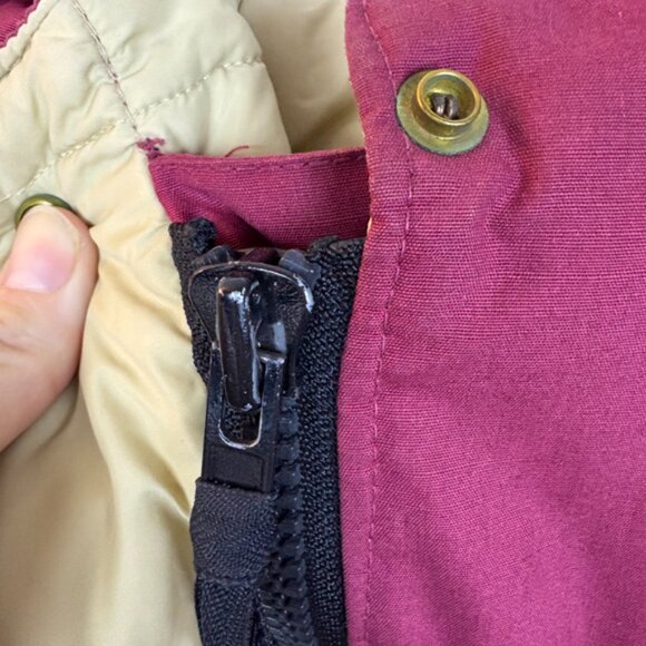 VINTAGE REI Jacket Womens Large 12 Gortex Blue Green Long Rain Coat RARE 90s - Picture 6 of 12